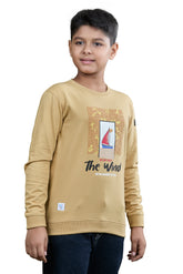 Camel Brown The Wind Graphic Boys Sweatshirt